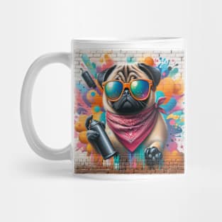 Pug Dog Graffiti Mug